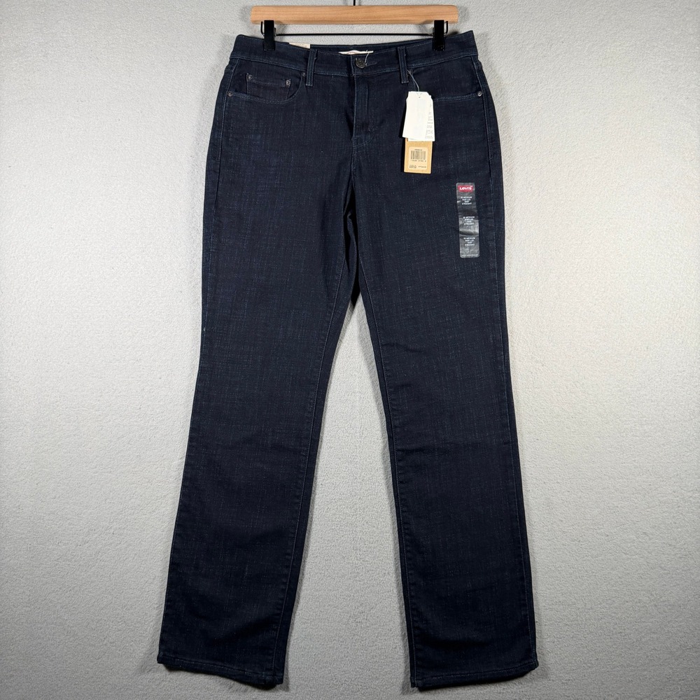 Levis 505 Straight Leg Jeans Womens 10 Medium W30 L32 Dark Wash Mid Rise